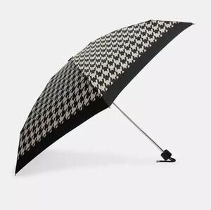 Mini Umbrella In Houndstooth Print